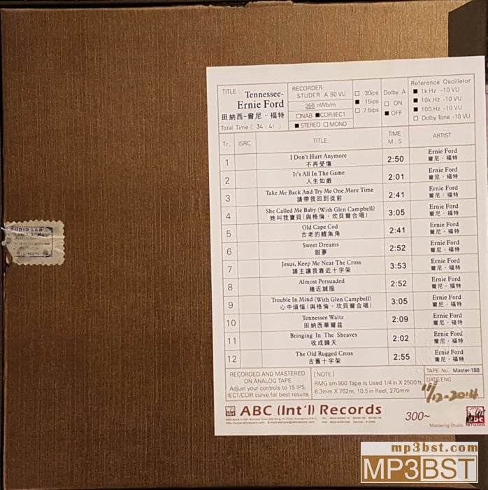 Tennessee Ernie Ford《田纳西·尔尼·福特 开盘母带》ABC唱片[DSD128-DFF/320K-mp3]